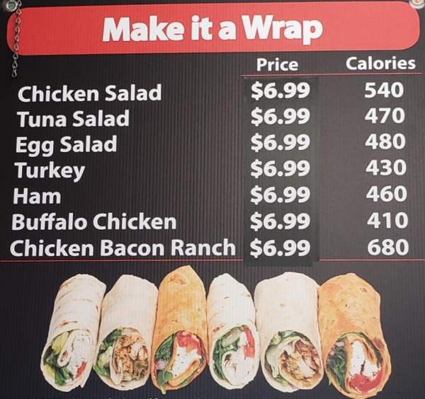 Page 4 of menu, Mirabito Convenience Store Lansing, NY